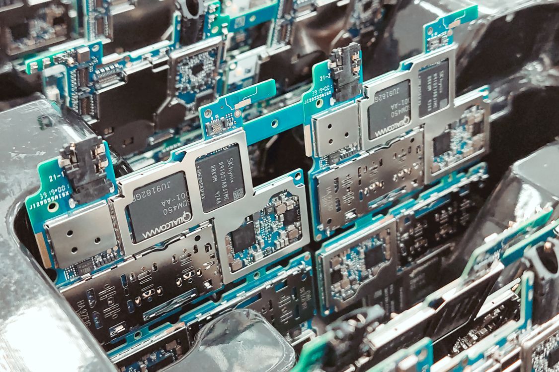 Electronics assembly line producing circuit boards